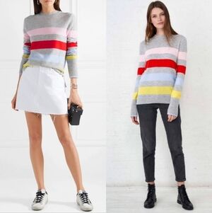 LA LIGNE Candy Cashmere Striped Sweater